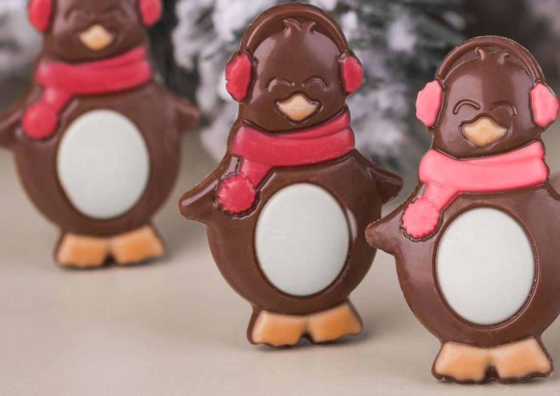 Pinguin aus Schokolade